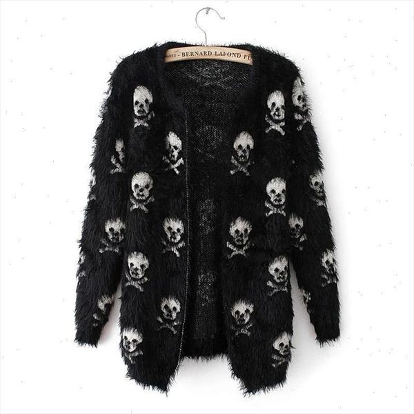 2021 spring autumn new women sweater knit wool sweater skull head hippocampus fashion cardigan loose sweater coat, Tan;black
2021 spring autumn new women sweater knit wool sweater skull head hippocampus fashion cardigan loose sweater coat, Tan;black