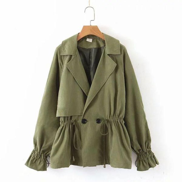 women's jackets hcbless 2021 autumn suit collar double-breasted drawstring waist short coat jacket, Black;brown
women's jackets hcbless 2021 autumn suit collar double-breasted drawstring waist short coat jacket, Black;brown