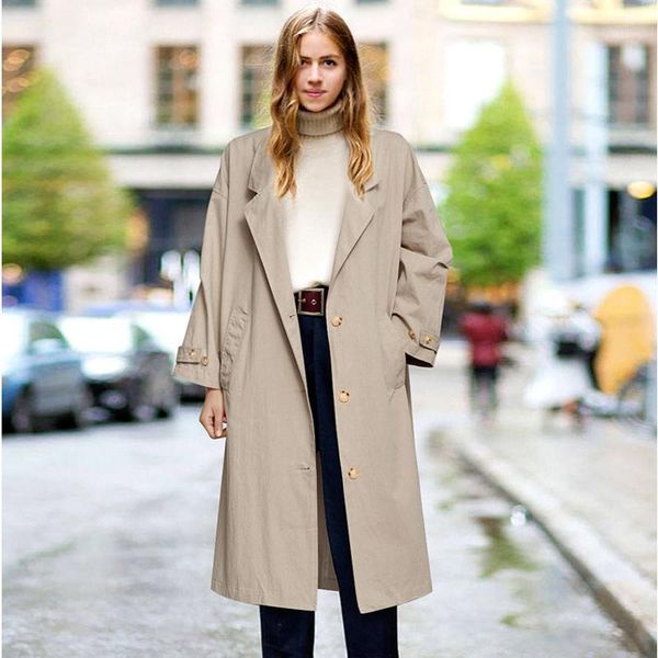 ellacey 2019 autumn new women's windbreaker british style plus size loose long coat casual windbreaker female trench coat1, Tan;black
ellacey 2019 autumn new women's windbreaker british style plus size loose long coat casual windbreaker female trench coat1, Tan;black