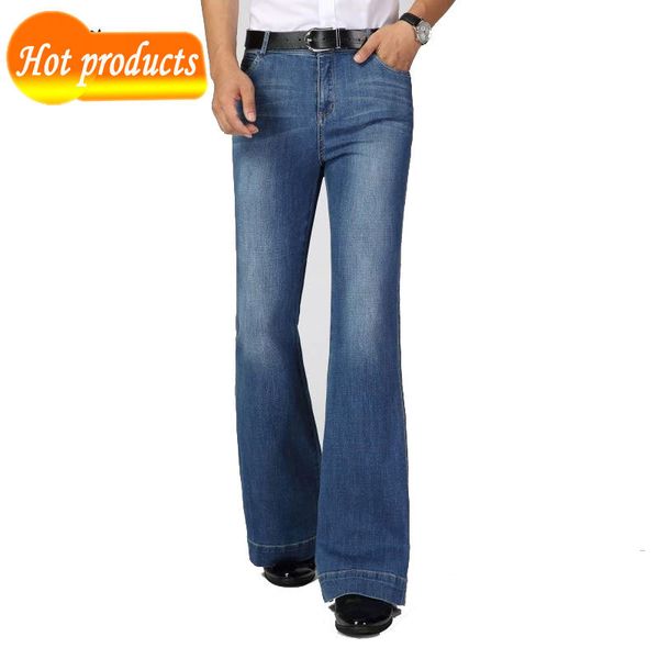 men's brim 2020 new medium-waisted trousers large fiare stretch thin fashion fiared wide legged pants 6k0v, Blue
men's brim 2020 new medium-waisted trousers large fiare stretch thin fashion fiared wide legged pants 6k0v, Blue
