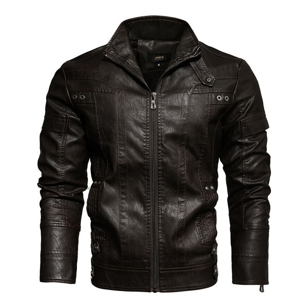 new leather motorcycle jacket men artificial leather pu jacket men casual stand collar long sleeve men jackets, Black;brown
new leather motorcycle jacket men artificial leather pu jacket men casual stand collar long sleeve men jackets, Black;brown