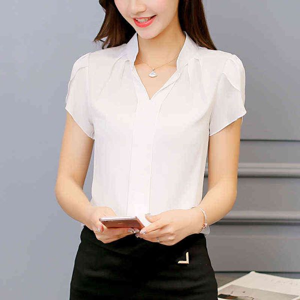 chiffon short sleeved blouse, elegant formal office shirt, large, 2022, White
chiffon short sleeved blouse, elegant formal office shirt, large, 2022, White