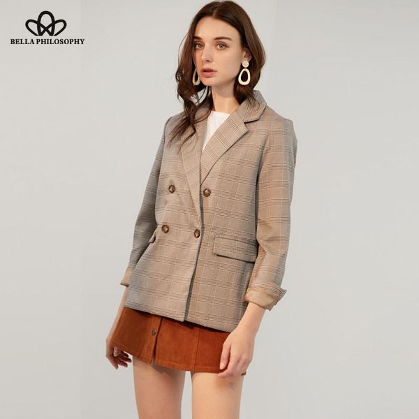 women's suits & blazers hstar 2021 spring summer double-breasted women plaid blazer female suit jacket, White;black
women's suits & blazers hstar 2021 spring summer double-breasted women plaid blazer female suit jacket, White;black