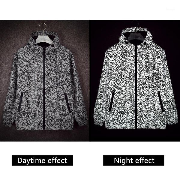 streetwear personality pattern reflective jacket men fashion casual hooded slim night glow coat male1, Black;brown
streetwear personality pattern reflective jacket men fashion casual hooded slim night glow coat male1, Black;brown