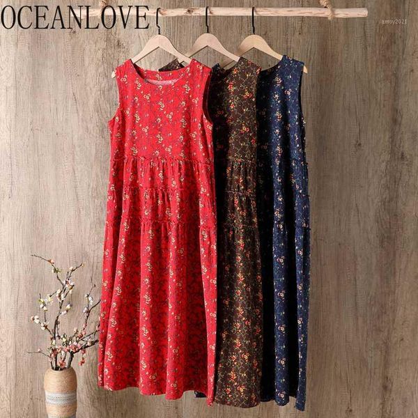 casual dresses oceanlove floral cotton linen summer dress soft sleeveless india folk vestidos vintage robes loose 2021 women 171151, Black;gray
casual dresses oceanlove floral cotton linen summer dress soft sleeveless india folk vestidos vintage robes loose 2021 women 171151, Black;gray