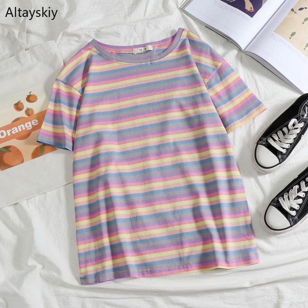 women's t-shirt t-shirts women summer trendy korean style simple all-match striped harajuku streetwear womens clothing kawaii chic casu, White
women's t-shirt t-shirts women summer trendy korean style simple all-match striped harajuku streetwear womens clothing kawaii chic casu, White