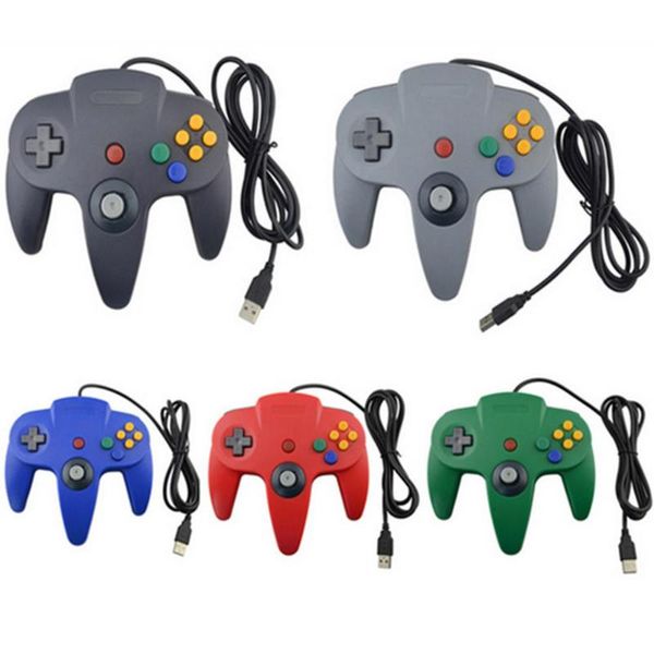 Kuulee Gamepad N64 Wired Usb Gamepad Controller For Controle Gaming Console Joystick For Pc Computer Game Handle