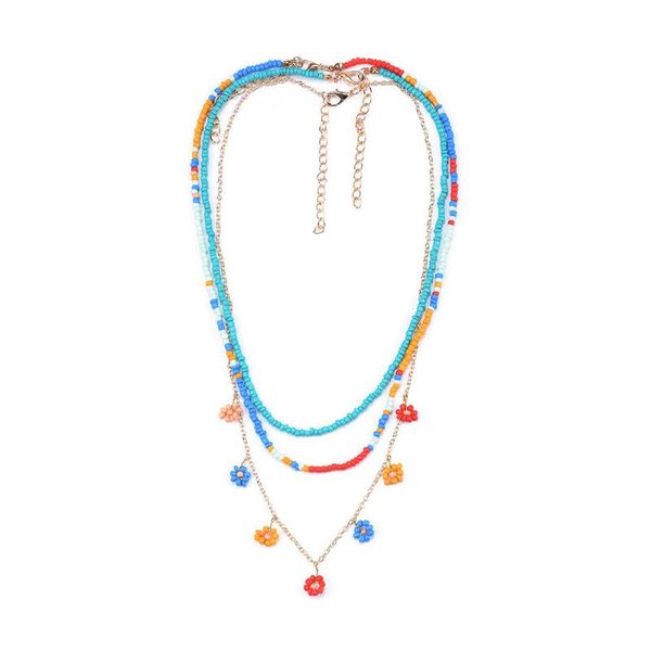 bk lovely colorful resin seed beads necklace bohemian summer 3 layers flower chains handmade trendy birthday gift jewelry gift, Golden;silver
bk lovely colorful resin seed beads necklace bohemian summer 3 layers flower chains handmade trendy birthday gift jewelry gift, Golden;silver