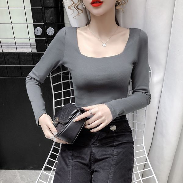 xiaoyangjia с длинным рукавом slim дна рубашки 2020 осенью куртка jacketjacket коротких jacketnew корейской модой площадь шея футболка ин ко, White
xiaoyangjia с длинным рукавом slim дна рубашки 2020 осенью куртка jacketjacket коротких jacketnew корейской модой площадь шея футболка ин ко, White