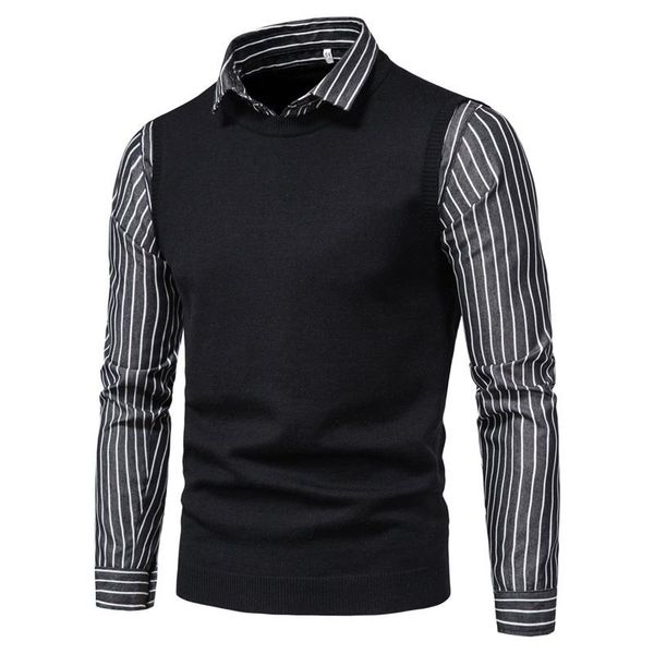 men's sweaters 2021 fake two mens sweater casual stripe spliced lapel pullovers men autumn simple slim size -xxl, White;black
men's sweaters 2021 fake two mens sweater casual stripe spliced lapel pullovers men autumn simple slim size -xxl, White;black
