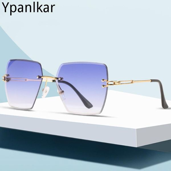sunglasses square rimless women summer red glasses fashion for men uv400, White;black
sunglasses square rimless women summer red glasses fashion for men uv400, White;black
