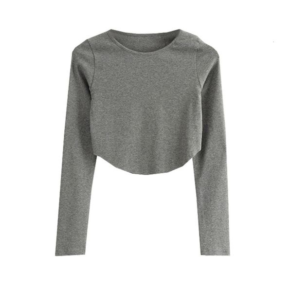elastic wind u-shaped raw tight edge fit short high waist open navel long sleeve t-shirt small solid color women, Black;gray
elastic wind u-shaped raw tight edge fit short high waist open navel long sleeve t-shirt small solid color women, Black;gray