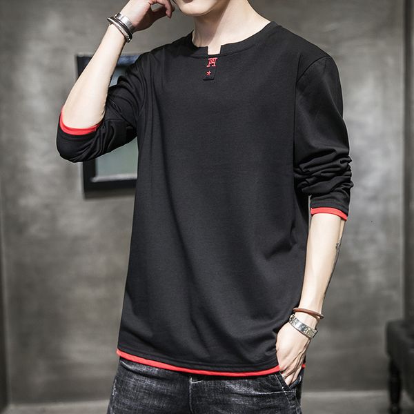 2020 spring and autumn new men's korean long sleeve t-shirt trend, White;black
2020 spring and autumn new men's korean long sleeve t-shirt trend, White;black