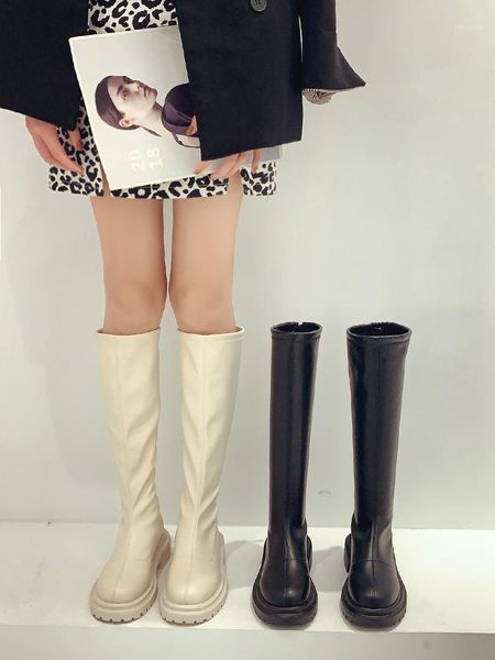 winter boots lady women's shoes platform back zip thigh high heels high luxury designer boots-women zipper round toe1, Black
winter boots lady women's shoes platform back zip thigh high heels high luxury designer boots-women zipper round toe1, Black