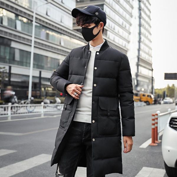casual solid winter jacket men warm loose collarless long coat pockets single breasted warm male parka1, Black
casual solid winter jacket men warm loose collarless long coat pockets single breasted warm male parka1, Black
