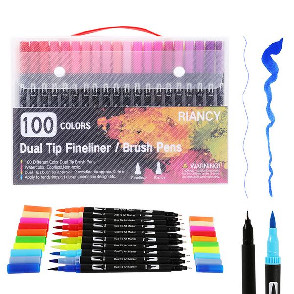 12/24/36/48/72/100 Colors Dual Tip Art Marker Pens Brush Pen FineLiner Drawing Painting Watercolor School Supplies 04350
12/24/36/48/72/100 Colors Dual Tip Art Marker Pens Brush Pen FineLiner Drawing Painting Watercolor School Supplies 04350