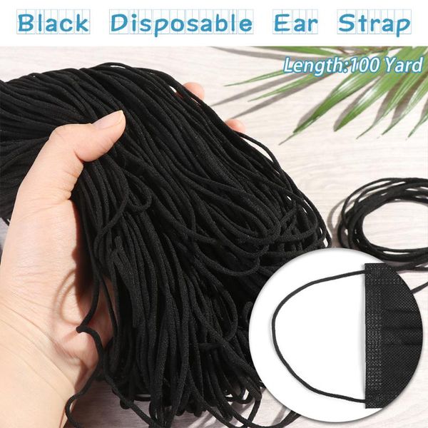 yarn 100 yard 3mm round making elastic band rope rubber string ear cord diy clothing bags crafts sewing accessories, Black;white
yarn 100 yard 3mm round making elastic band rope rubber string ear cord diy clothing bags crafts sewing accessories, Black;white