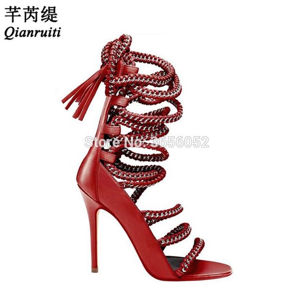 boots qianruiti chain rope strappy high heels lace up sandalias mujer cut outs summer open toe ladies shoes gladiator sandals, Black
boots qianruiti chain rope strappy high heels lace up sandalias mujer cut outs summer open toe ladies shoes gladiator sandals, Black