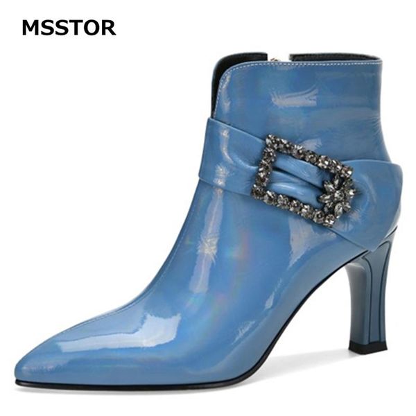 buckle strap high heel boots women zipper red party elegant ankle boots women winter shoes blackpointed toe sewing leather, Black
buckle strap high heel boots women zipper red party elegant ankle boots women winter shoes blackpointed toe sewing leather, Black