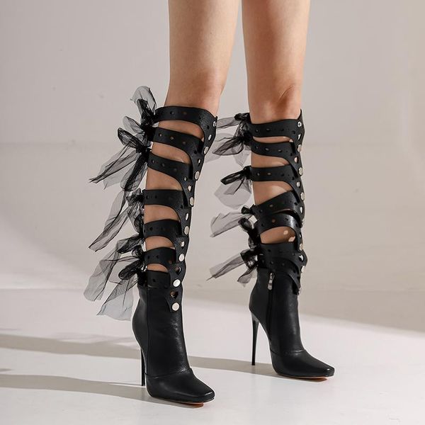 Lsewilly Womens Over The Knee Boots Removable Belt Buckle Rivet Studs Hollow Cut Out Stilettos High Heel Shoes Sexy Nightclub, Black
Lsewilly Womens Over The Knee Boots Removable Belt Buckle Rivet Studs Hollow Cut Out Stilettos High Heel Shoes Sexy Nightclub, Black