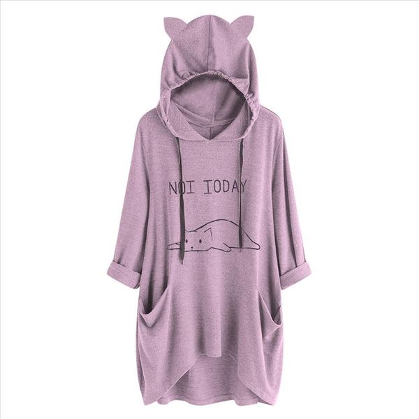 casual lying cat printed sweatshirt kawaii cat ear hoody hoodies blouse with pockets ribbon pullover sudadera mujer clothes, Black
casual lying cat printed sweatshirt kawaii cat ear hoody hoodies blouse with pockets ribbon pullover sudadera mujer clothes, Black