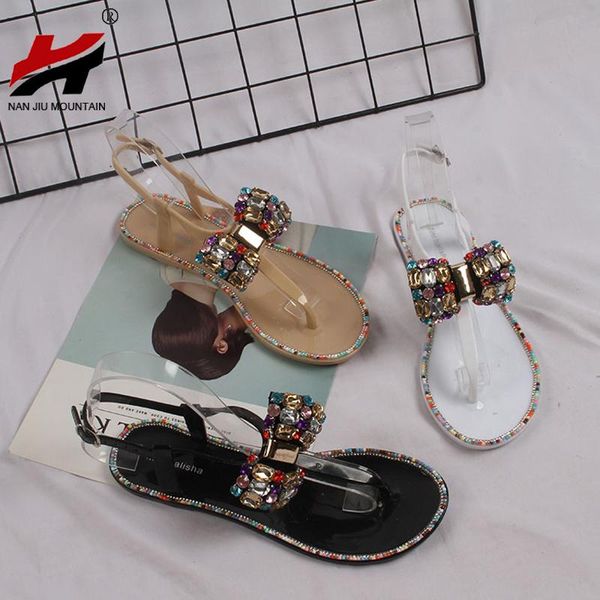 nan jiu mountain 2021 summer sandals outdoor flat women's shoes color diamond bow open toe sandals plus size 40, Black
nan jiu mountain 2021 summer sandals outdoor flat women's shoes color diamond bow open toe sandals plus size 40, Black