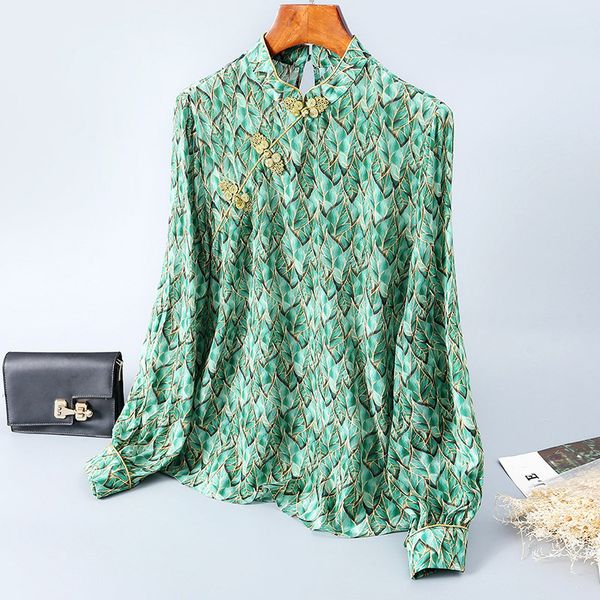 2020 shirt new printed with sleeve long female button-down collar after gusang silk blouse spring temperament sesu, White
2020 shirt new printed with sleeve long female button-down collar after gusang silk blouse spring temperament sesu, White