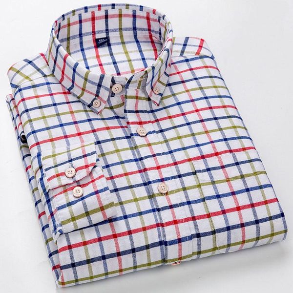 100% cotton long sleeve men's plaid oxford shirt comfortable button-down square collar regular fit fashion checked casual shirt, White;black
100% cotton long sleeve men's plaid oxford shirt comfortable button-down square collar regular fit fashion checked casual shirt, White;black