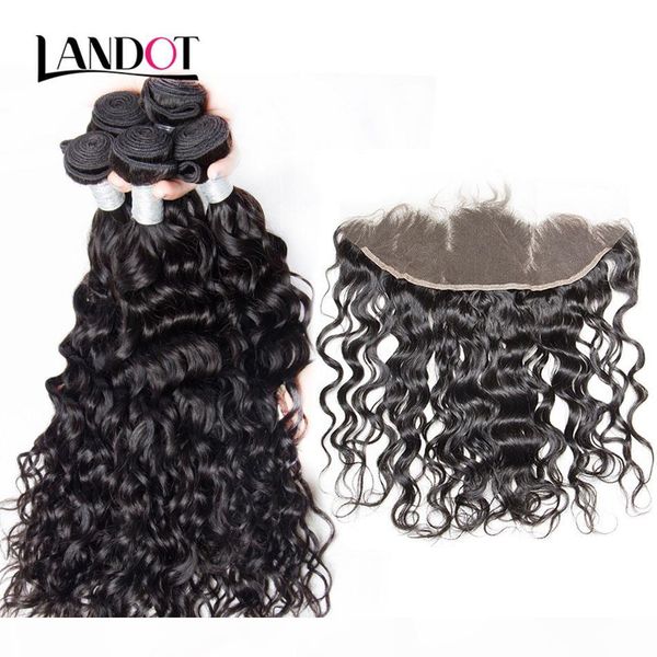 brazilian peruvian malaysian indian water wave virgin human hair weave 3 bundles with lace frontal closures wet and wavy hair natural color, Black
brazilian peruvian malaysian indian water wave virgin human hair weave 3 bundles with lace frontal closures wet and wavy hair natural color, Black