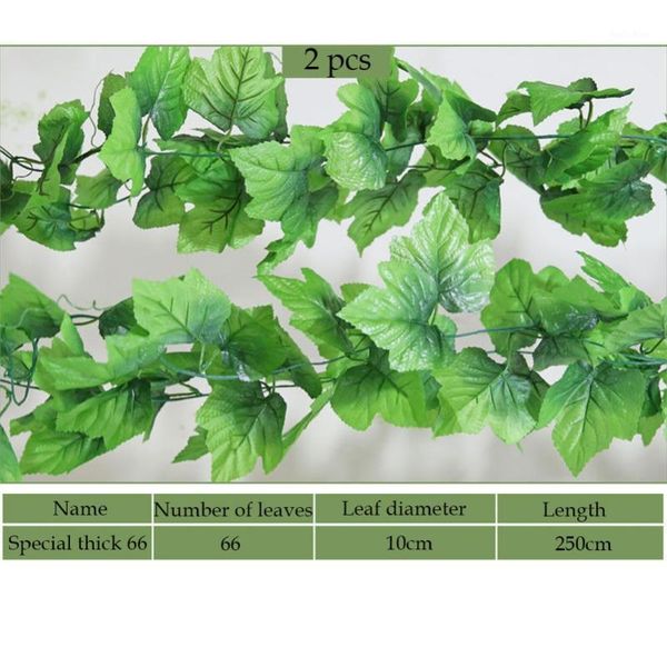 2pcs 2.3m long artificial vine grape leaf green silk fake artificial ivy fake plant for home party decoration1
2pcs 2.3m long artificial vine grape leaf green silk fake artificial ivy fake plant for home party decoration1