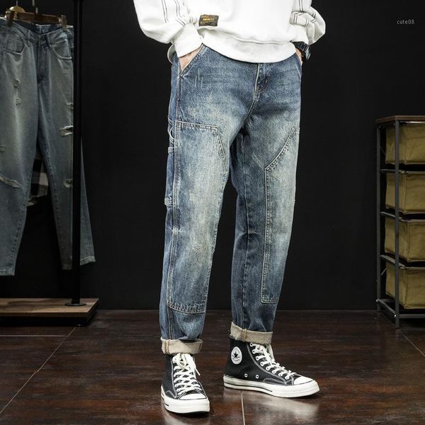 men's jeans washed vintage american style men's loose fit autumn multi pocket straight pants long pants1, Blue
men's jeans washed vintage american style men's loose fit autumn multi pocket straight pants long pants1, Blue