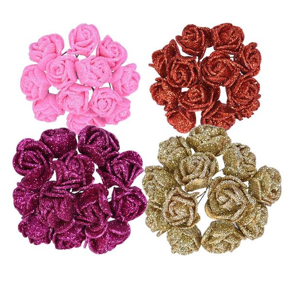 72/144pcs mini 2cm glitter artificial rose flower fake flower diy wreath gift box scrapbook craft home wedding party decoration
72/144pcs mini 2cm glitter artificial rose flower fake flower diy wreath gift box scrapbook craft home wedding party decoration
