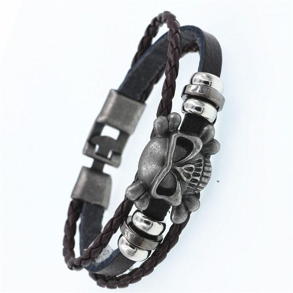 retro skull leather bracelets fashion jewelry leather bracelet men wristband bracelets for women gift pulsera1, Golden;silver
retro skull leather bracelets fashion jewelry leather bracelet men wristband bracelets for women gift pulsera1, Golden;silver