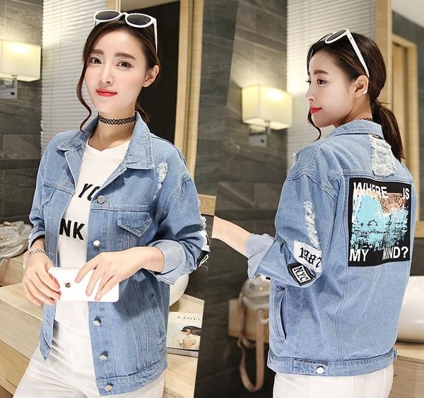 danjeaner s-3xl plus size jeans jacket women denim broken bf loose jackets winter women basic coats streetwear jaqueta feminina y200101, Black;brown
danjeaner s-3xl plus size jeans jacket women denim broken bf loose jackets winter women basic coats streetwear jaqueta feminina y200101, Black;brown
