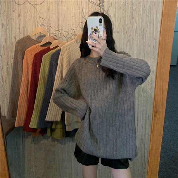 длинный рукав свитер knitwearknitwear knitwearloose трикотажные рубашки универсальны осень зима топ женщин пуловер с длинным рукавом свитер, White;black
длинный рукав свитер knitwearknitwear knitwearloose трикотажные рубашки универсальны осень зима топ женщин пуловер с длинным рукавом свитер, White;black