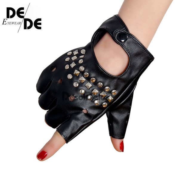 fashion driving pu leather fingerless half finger gloves for women black white r003, Blue;gray
fashion driving pu leather fingerless half finger gloves for women black white r003, Blue;gray