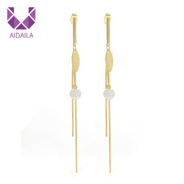 dangle & chandelier women long drop earrings with opal and leaves shape chains korean style for office ladies jewelry, Silver
dangle & chandelier women long drop earrings with opal and leaves shape chains korean style for office ladies jewelry, Silver