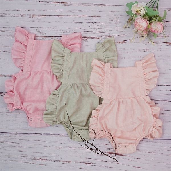 new baby clothes summer bubble bow tie ruffle linen romper jumpsuit for boys girls newborn toddler kids boutique infantil roupa t200706, Blue
new baby clothes summer bubble bow tie ruffle linen romper jumpsuit for boys girls newborn toddler kids boutique infantil roupa t200706, Blue