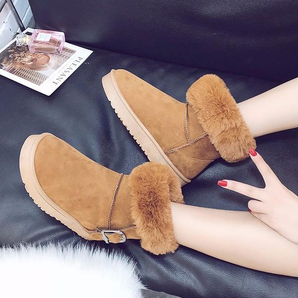 new 2020 snow boots are fur-integrated maomao ankle boots with stylish flat non-slip thermal cotton, Black
new 2020 snow boots are fur-integrated maomao ankle boots with stylish flat non-slip thermal cotton, Black
