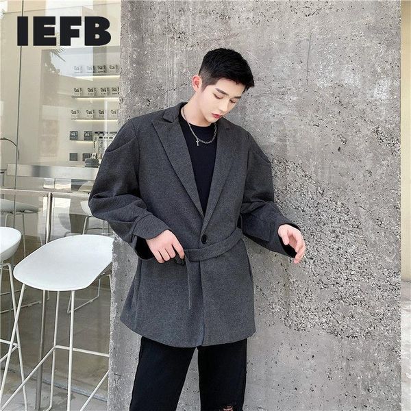 men's suits & blazers iefb vintage design lantern sleeve suit coat loose lace up woolen jackets dark gray clothes for male autumn 9y439, White;black
men's suits & blazers iefb vintage design lantern sleeve suit coat loose lace up woolen jackets dark gray clothes for male autumn 9y439, White;black