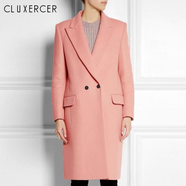 women wool blend warm long coat female elegant slim fit lapel woolen overcoat autumn winter cashmere outerwear, Black
women wool blend warm long coat female elegant slim fit lapel woolen overcoat autumn winter cashmere outerwear, Black