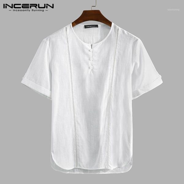 men's casual shirts man vintage patchwork shirt men fashion cotton short sleeve round neck blouse summer breathable camisa incerun 5xl1, White;black
men's casual shirts man vintage patchwork shirt men fashion cotton short sleeve round neck blouse summer breathable camisa incerun 5xl1, White;black