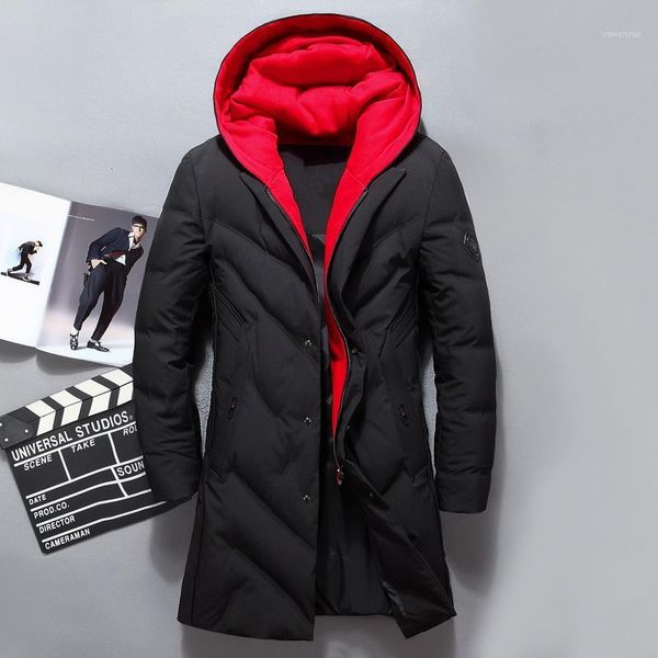men's white duck down parka winter fashion down jacket fake two pieces hooded long padded coats male overcoat jk-89081, Black
men's white duck down parka winter fashion down jacket fake two pieces hooded long padded coats male overcoat jk-89081, Black