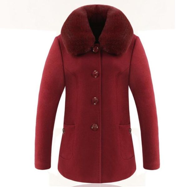 plus size 5xl fashion woolen coat middle-aged autumn winter fur collar new thickening long sleeves elegant coat loose, Black
plus size 5xl fashion woolen coat middle-aged autumn winter fur collar new thickening long sleeves elegant coat loose, Black