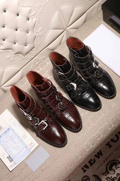 brand wholesale women's luxurys punk style rivet boot designer new buckled brogues full grain leather party boots fashion embossed leat, Black
brand wholesale women's luxurys punk style rivet boot designer new buckled brogues full grain leather party boots fashion embossed leat, Black