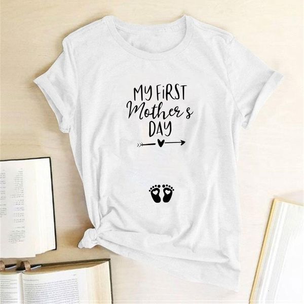 my first mother's day printing t-shirts women summer clothes for women ladies graphic tees loose vogue t shirt crew neck, White
my first mother's day printing t-shirts women summer clothes for women ladies graphic tees loose vogue t shirt crew neck, White