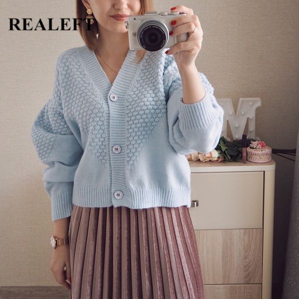 realeft new 2020 autumn winter purple cardigan sweater long sleeve single breasted chic knitting minimalism short sweater female c1024, Black
realeft new 2020 autumn winter purple cardigan sweater long sleeve single breasted chic knitting minimalism short sweater female c1024, Black