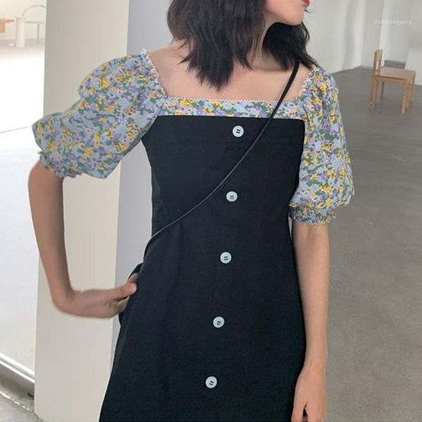 mini korean style dress women summer 2020 patchwork puff sleeve a-line vintage elegant fashion female clothes office lady dress1, Black;gray
mini korean style dress women summer 2020 patchwork puff sleeve a-line vintage elegant fashion female clothes office lady dress1, Black;gray
