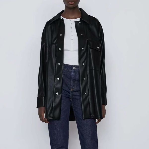 pu women leather jacket spring autumn thin shirt coat 2020 fashion streetwear black female jacket esthetic gothic vintage outfit lj201127
pu women leather jacket spring autumn thin shirt coat 2020 fashion streetwear black female jacket esthetic gothic vintage outfit lj201127