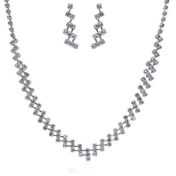 brilliant fashion women jewellery alloy with rhinestone bow accessories set necklace earrings kit brides wedding decorations1, Silver
brilliant fashion women jewellery alloy with rhinestone bow accessories set necklace earrings kit brides wedding decorations1, Silver